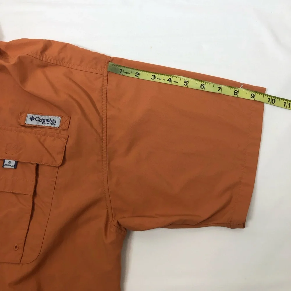 Columbia PFG Bahama II Men's Short Sleeved OmniShade UPF30 Burned Orange Shirt L